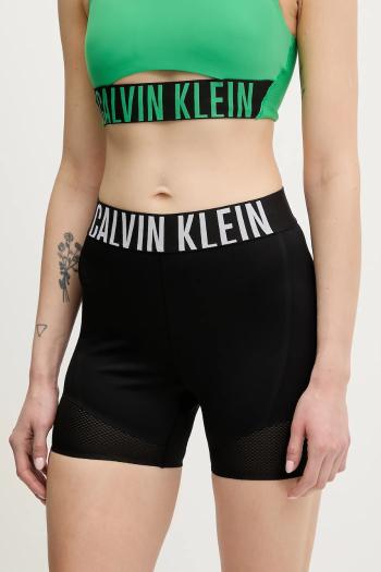 Tréningové šortky Calvin Klein Performance čierna farba, s potlačou, vysoký pás, LVGWS5L704