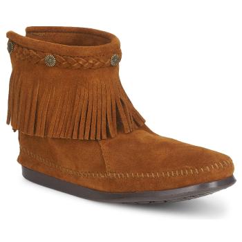 Minnetonka  HI TOP BACK ZIP BOOT  Polokozačky Hnedá