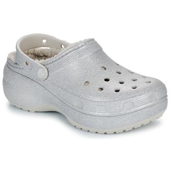 Crocs  ClsPlatformGlitterLinedClogW  Nazuvky Strieborná