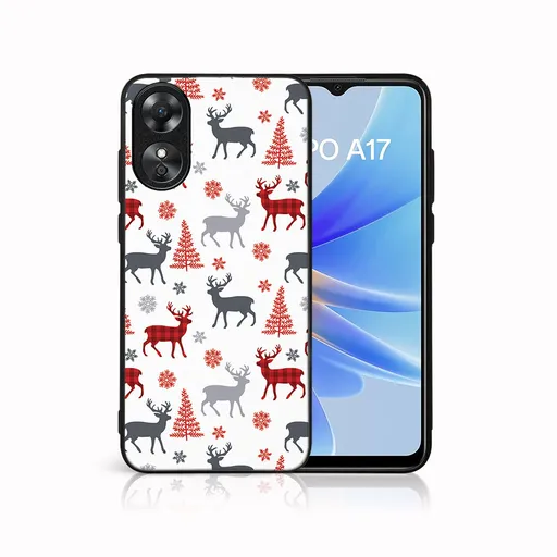 MY ART Kryt s vianočným dizajnom Oppo A17 DEER (068)