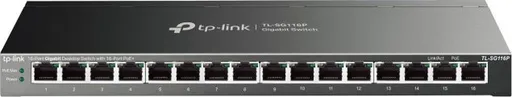 TP-Link TL-SG116P Switch, 16x GLAN, PoE+, 120W