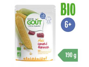 Good Gout Bio Kapsička kukurica s kačacím mäsom 190 g,GOOD GOUT BIO Kukurica s kačacím mäsom 190 g