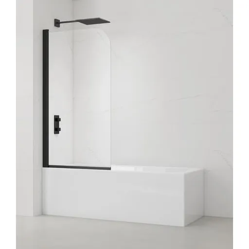 Vaňová zástena SAT 150x80 cm čierna SATVZUNIKCT80