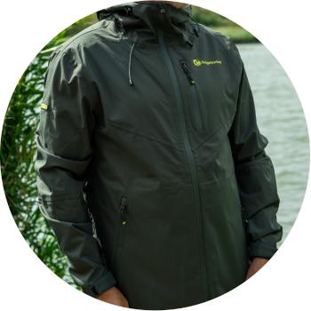 Ridgemonkey bunda apearel thermapro waterproof shell coat green - s