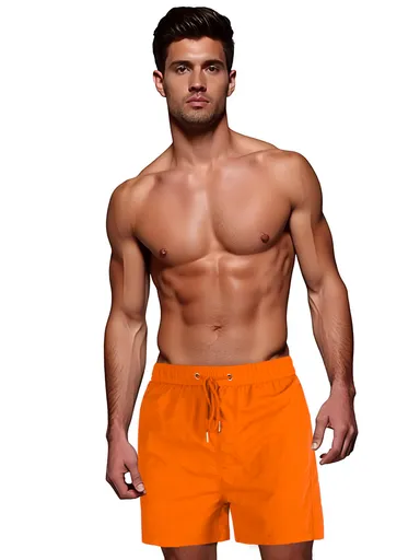 Pánske oranžové plavecké kraťasy Dstreet SX2462