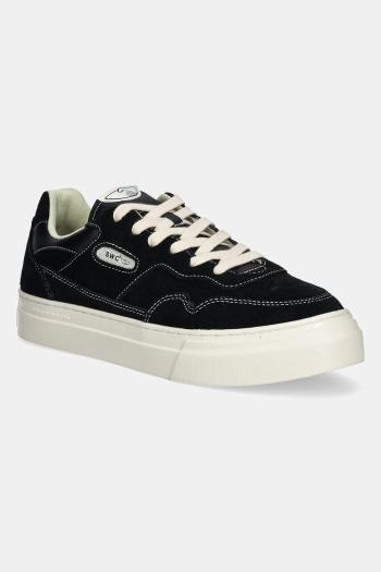 Semišové tenisky Stepney Workers Club PEARL SUEDE čierna farba, YA20015