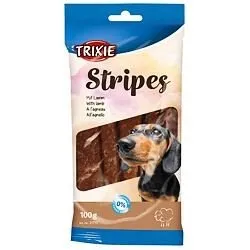 Trixie STRIPES Light - jehněčí pásky 10 ks / 100 g