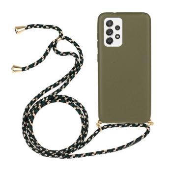 ROPE Kryt so šnúrkou Samsung Galaxy A52 / A52 5G / A52s tmavozelený