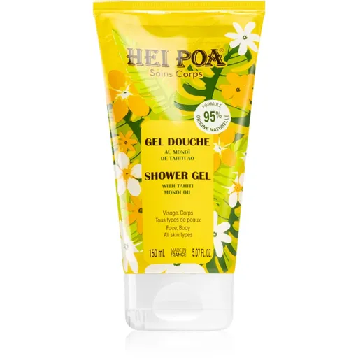 Hei Poa Tahiti Monoi Oil Shower gel upokojujúci sprchový gél na tvár a telo 150 ml