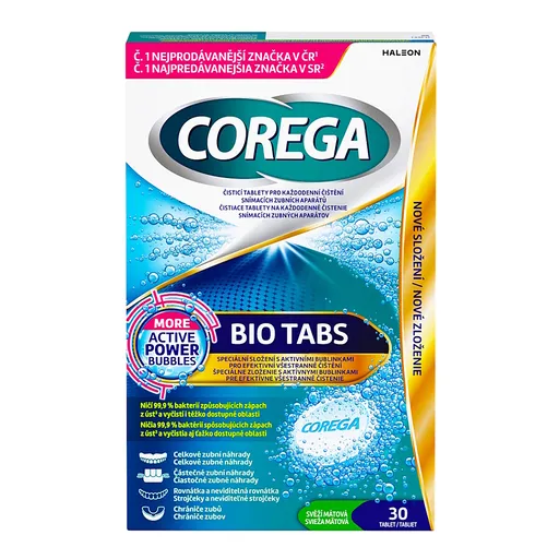 COREGA Bio Tabs čistiace tablety 30 kusov