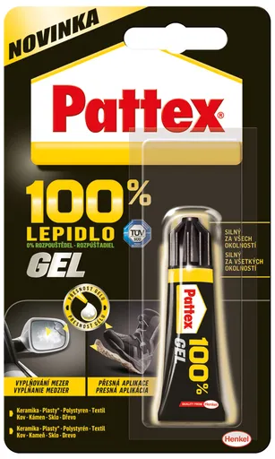 PATTEX 100% GÉL - Univerzálne gélové lepidlo 8 g