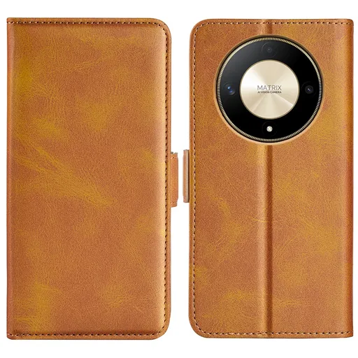 SIDE Peňaženkové puzdro pre Honor Magic6 Lite 5G svetlohnedé