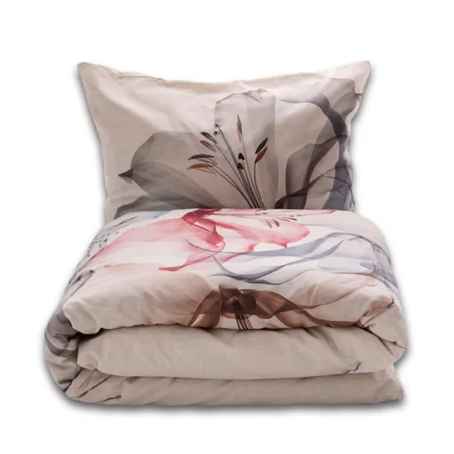 Obliečky zo zmesi bavlny a ľanu Ľalia, 220 x 200 cm, 2 ks 70 x 80 cm