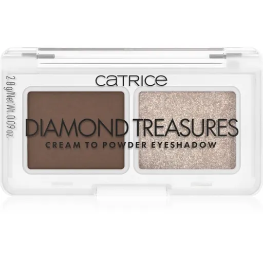 Catrice Diamond Treasures duo očné tiene odtieň 01 Hazel Spark 2.8 g