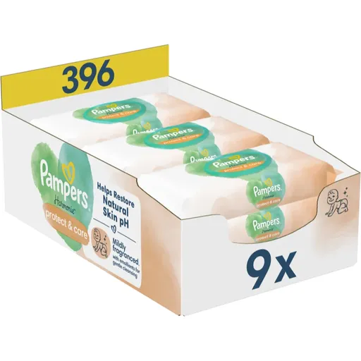 Pampers Harmonie Protect&Care vlhčené čistiace obrúsky pre deti s nechtíkom lekárskym 396 ks