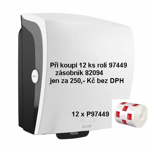 AKCIA Zásobník papierových uterákov KATRIN 82094 plus 2x6 roliek 97425 (náhrada za 46010) EG991