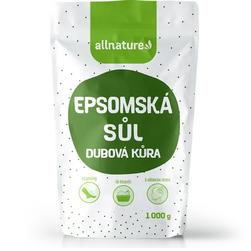 ALLNATURE Epsomská soľ Dubová kôra 1000 g