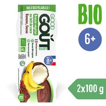 Good Gout BIO Kokosový dezert s kakaom a banánom (2× 100 g) (3760269314719)