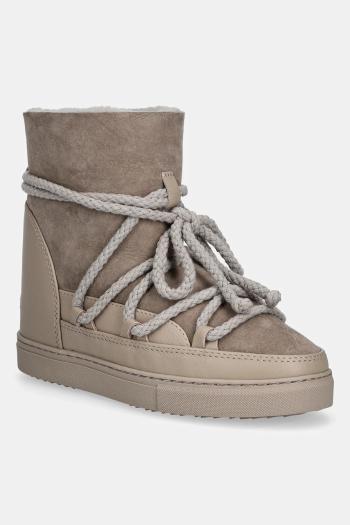 Semišové snehule Inuikii Classic Wedge šedá farba, 1001.004.0042.030