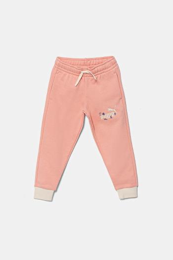 Tepláky Puma SANDY ADVENTURES Sweatpants TR oranžová farba, s potlačou, 685159