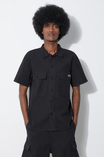 Bavlnená košeľa Stan Ray Cpo Short Sleeve pánska, čierna farba, slim, s klasickým golierom, SS2401963