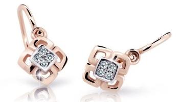 Cutie Diamonds Detské bicolor náušnice zo zlata s diamantmi C2240-10-10-X-4-D