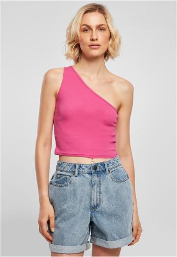 Urban Classics Ladies Cropped Asymmetric Top brightviolet - 5XL