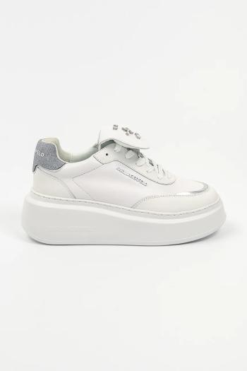 Topánky Karl Lagerfeld ANAKAPRI dámske, biela farba, KL63519S
