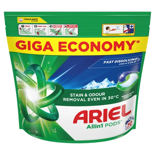 ARIEL Kapsuly na pranie Mountain Spring 70 praní