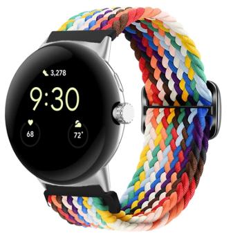 BRAIDED Nylonový remienok pre Google Pixel Watch / Pixel Watch 2 RAINBOW