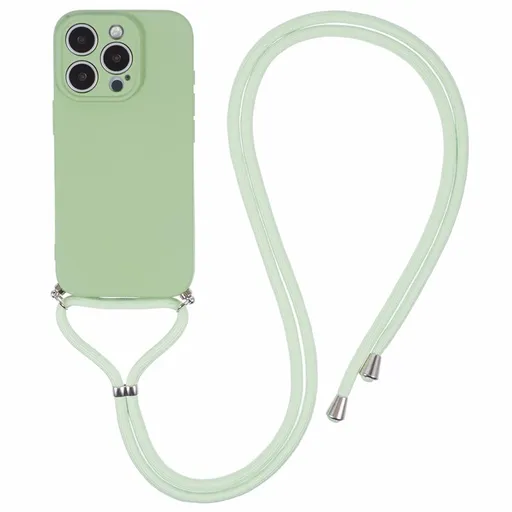 PROTEMIO ROPE Kryt so šnúrkou Apple iPhone 16 Pro svetlozelený