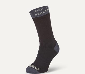 Sealskinz Waterproof Warm Weather Mid Length Sock Black/Grey M Cyklo ponožky