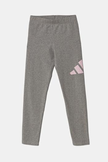 Detské legíny adidas šedá farba, s potlačou, JC9631