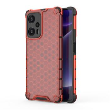 HONEYCOMB Ochranný kryt Xiaomi Poco F5 červený