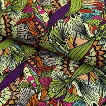 Úplet VISCOSE LYCRA HEAVY Ornamental design B digital print