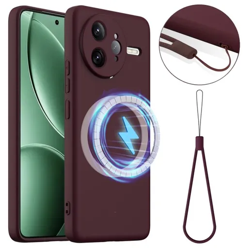 RUBBER MAGSAFE Silikónový kryt pre Xiaomi Poco F7 Ultra PLUM COLOR