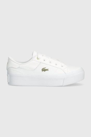 Tenisky Lacoste Ziane Platform Logo Leather biela farba, 47CFA0005