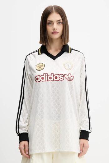 Tričko s dlhým rukávom adidas Originals Retro béžová farba, KA4381