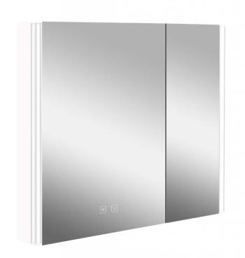 Kielle - Arkas I Zrkadlová skrinka s LED osvetlením, vyhrievaním a USB portom, 80x70x13 cm, biela 50111810