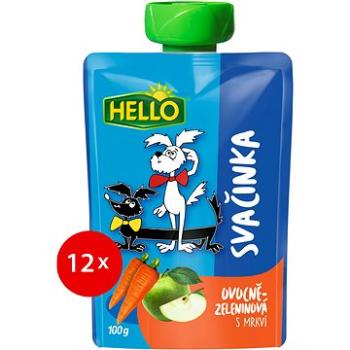 HELLO ovocná kapsička s mrkvou 12× 100 g (8590014639140)