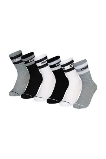 Detské ponožky Converse 6-pak šedá farba, RC0156