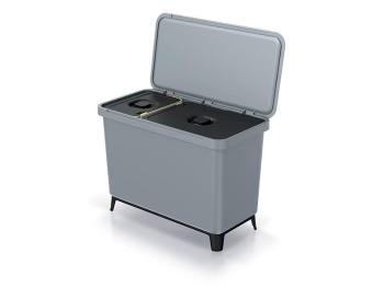 Kôš odpadkový SYSTEMA svetlo šedý 1x10l+1x23l