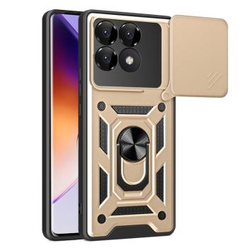 RING CAMERA Kryt s držiakom pre Xiaomi Poco F6 Pro zlatý