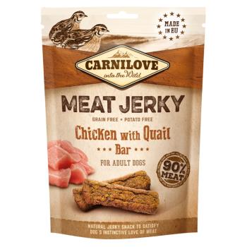 CARNILOVE Meat Jerky pre psov Chicken with Quail Bar 100 g