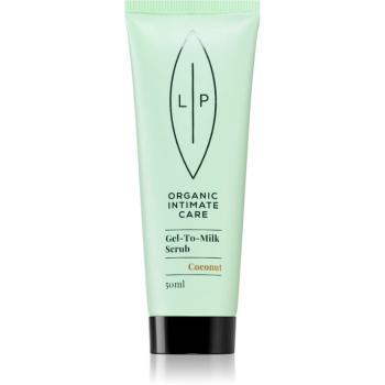 Lip Intimate Care Organic Intimate Care Gel To Milk Scrub jemný peeling s kokosom 50 ml