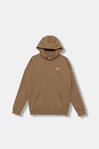 Detská mikina adidas Originals zelená farba, s kapucňou, jednofarebná, JX2798