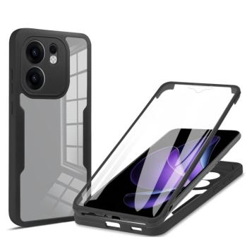 DUAL Obojstranný kryt s fóliou Oppo Reno13 F 5G čierny