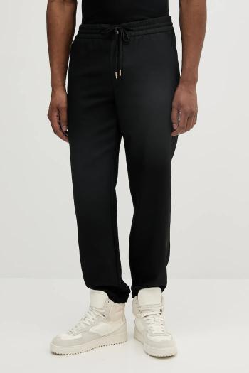 Nohavice Versace Jeans Couture čierna farba, rovný strih, 78GAA100 N0309