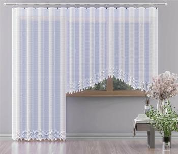 Hotová záclona alebo balkónový komplet, SELENA, biela 180 x 250 cm dvere