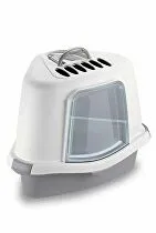 Toaleta CATHY rohová krytá sivá Zolux